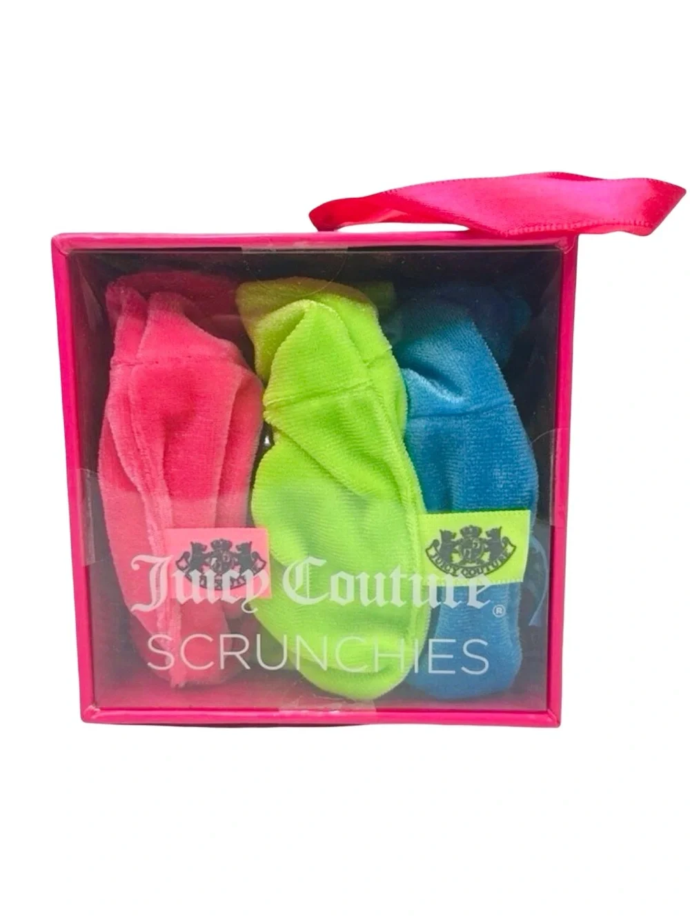 Juicy Couture Velour Scrunchies - Gift Set of 3